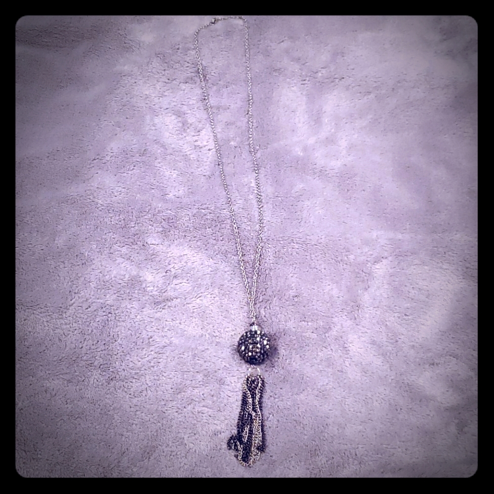 Black and silver necklace